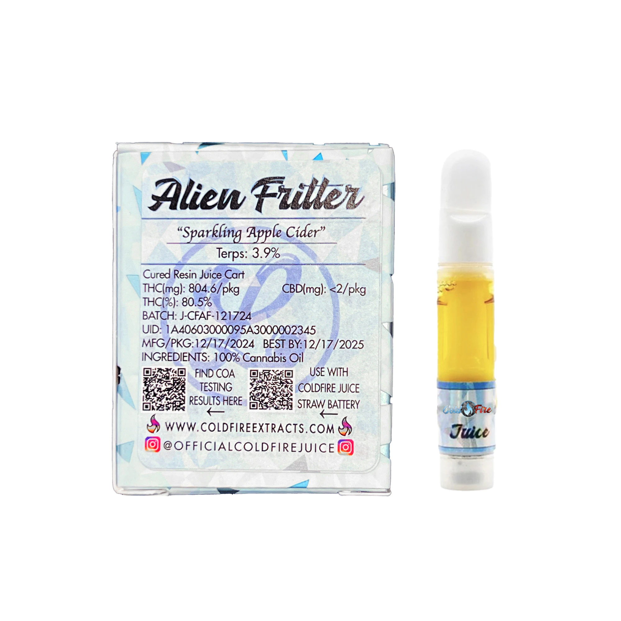 COLD FIRE - ColdFire x Lumpy's Alien Fritter Live Juice Cartridge 1.0g Main Image
