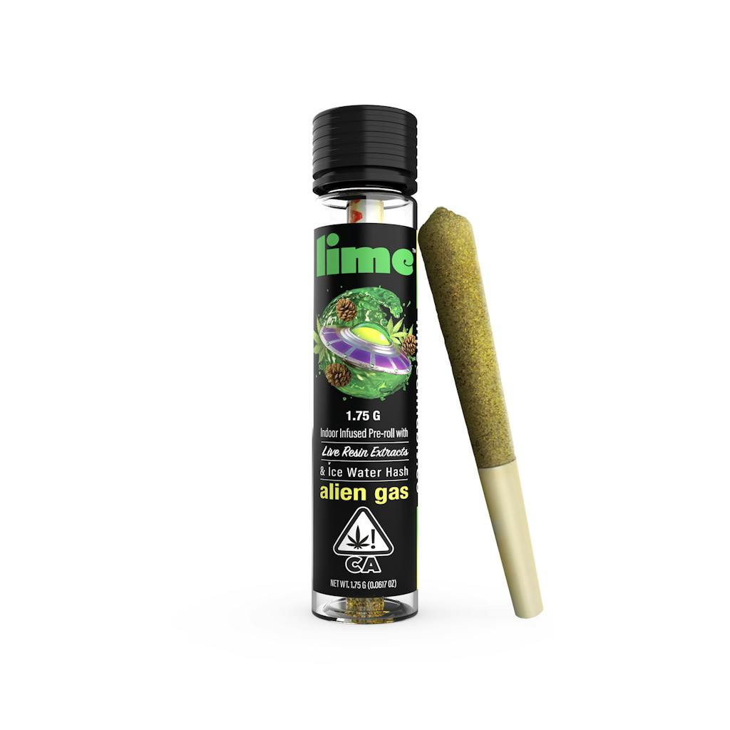 Lime Alien Gas Hash & Liquid Diamond Infused Pre-Roll 1.75g