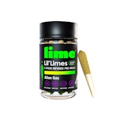 Lime Alien Gas Live Resin & Hash Infused Lil' Limes Mini Pre-Rolls 3.0g