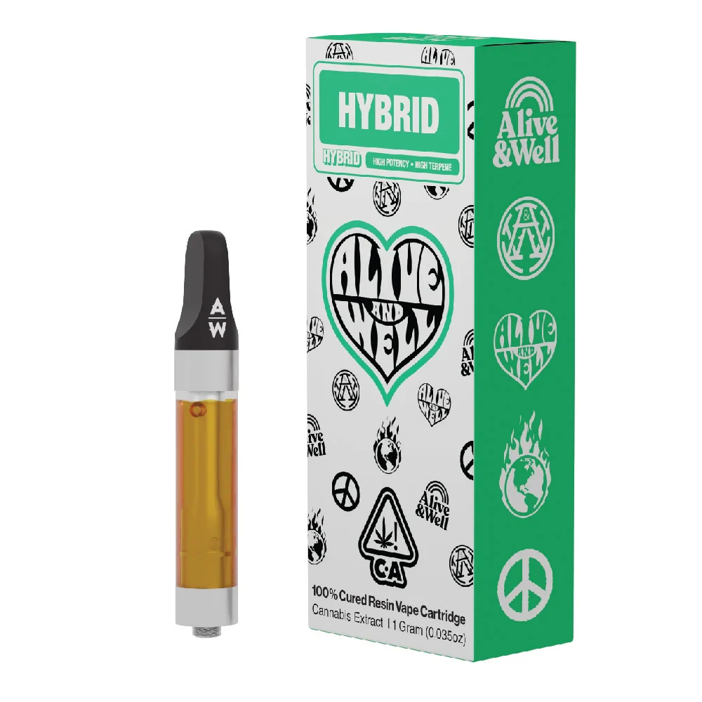 Alive & Well - Alive & Well - 1g Cured Resin Vape Cart - E85 Main Image