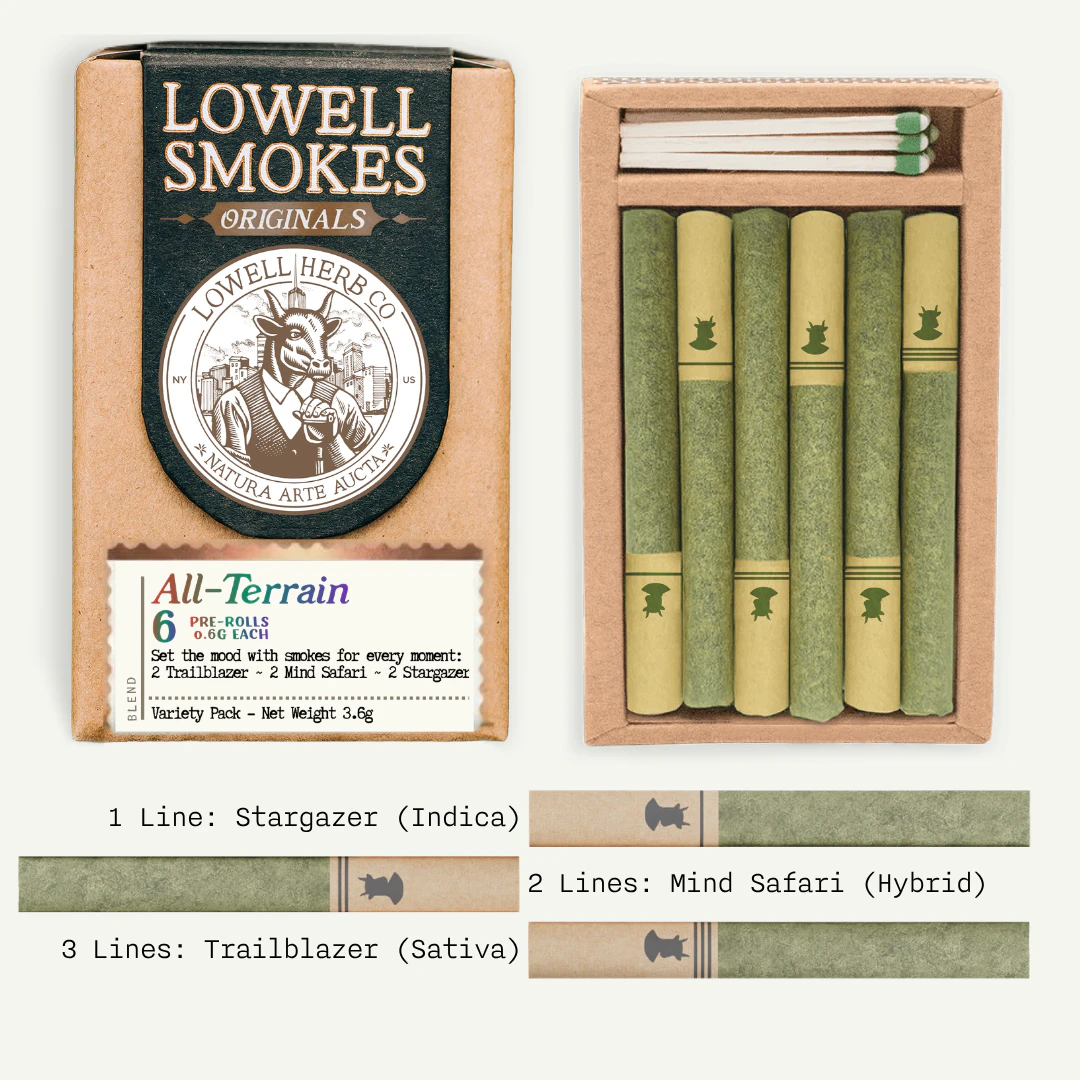 Lowell Herb Co. - All Terrain - 3.6G Variety 6Pk Prerolls Main Image