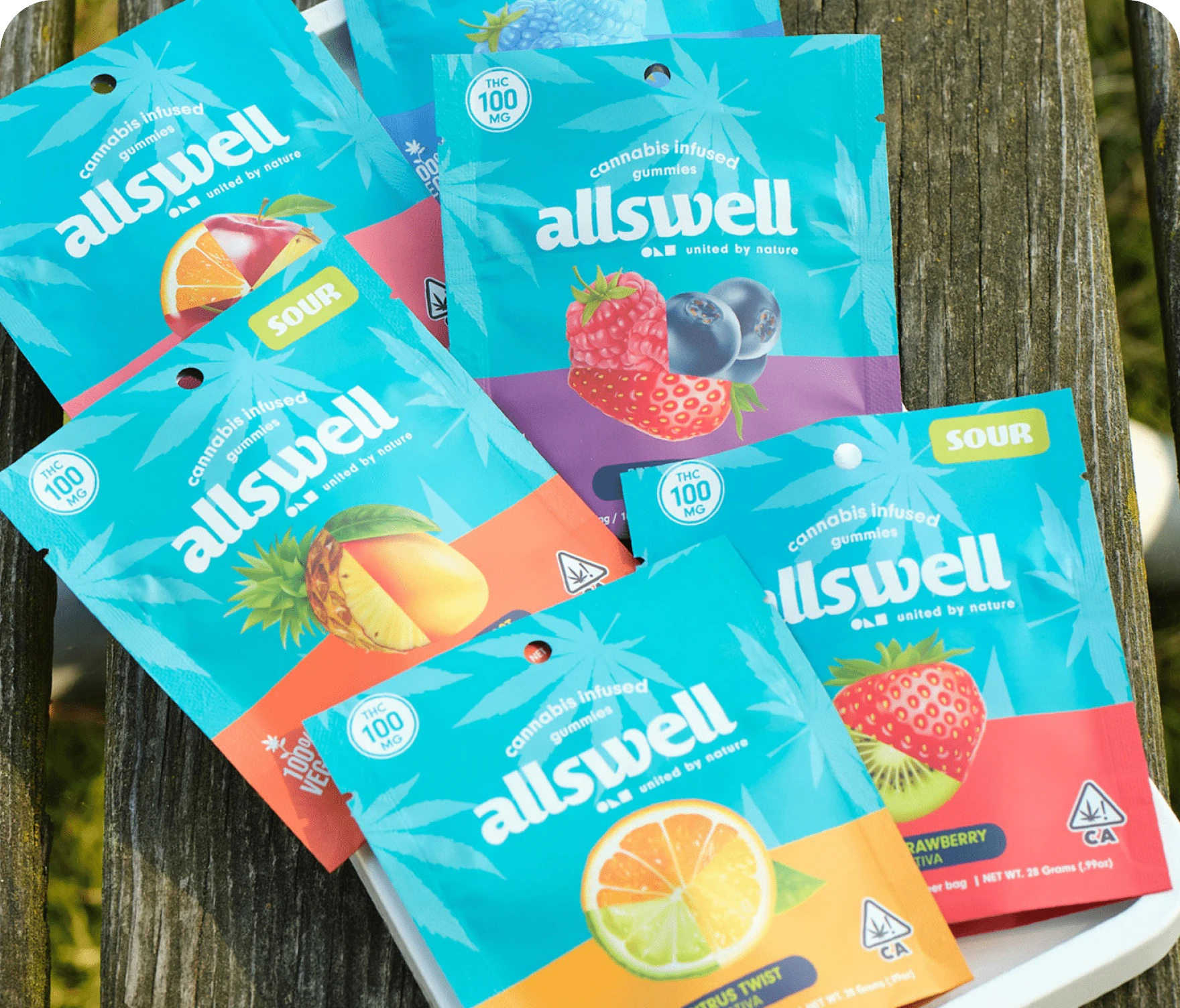 Allswell - Allswell - Edible - Gummies - Sour Blue Raspberry - 100mg Main Image