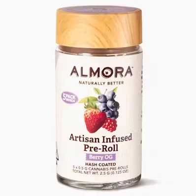 ALMORA FARMS - Almora Farm Infused 5pk Prerolls 2.5g Berry OG Main Image