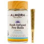 Almora Farms | Cookies & Cream Hybrid | 2.5 Hash Infused Prerolls (5pk 0.5g/preroll)