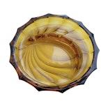 HWCC - Vintage Large Amber Glass Ashtray - Non-cannabis