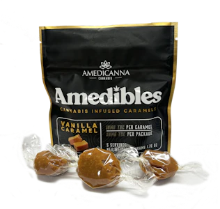Amedicanna - Vanilla Caramel | Edible | 10mg x 5pk | Amedibles