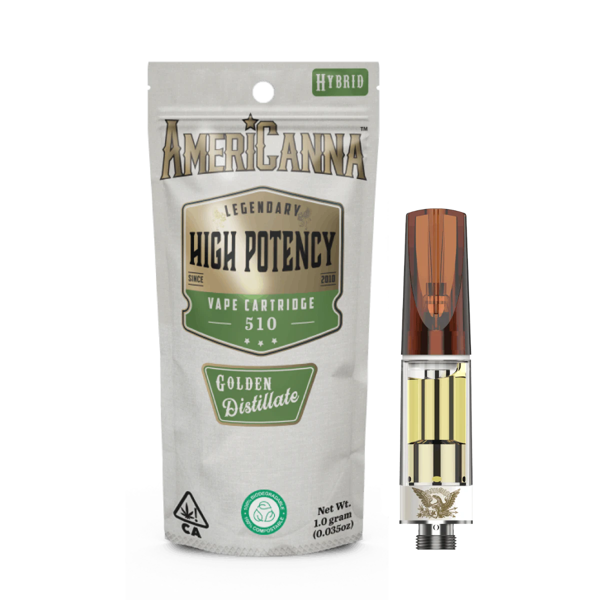AmeriCanna - Bacio Gelato (H) | 1g High Potency 510 Cart | AmeriCanna Main Image