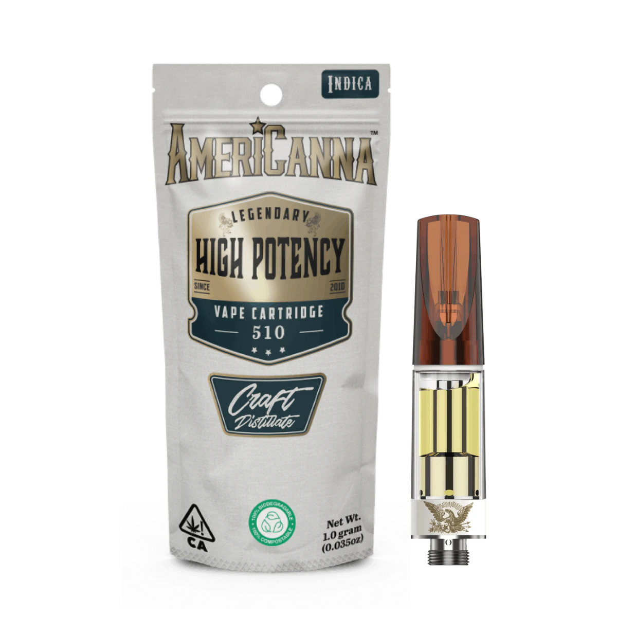 AmeriCanna - Goldberry (I) | 1g High Potency 510 Cart | AmeriCanna Main Image
