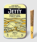 Jetty .5g Amnesia Haze x Garlic Grove Live Resin Infused Pre-Roll 5pk