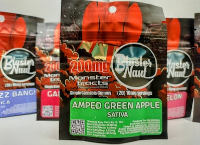 GUMMY - AMPED GREEN APPLE - 200MG BLASTERNAUT - MONSTER X