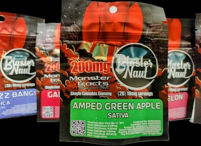 GUMMY - AMPED GREEN APPLE - 200MG BLASTERNAUT - MONSTER X