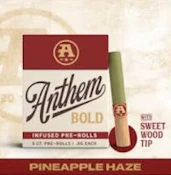 Anthem BOLD | Pineapple Haze | 5pk/2.5g | Infused Pre-Roll