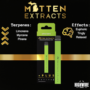 MITTEN EXTRACTS - Mitten Extracts Disposable Apple Tartz Distillate + Live Resin Terps 1g