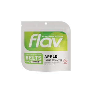 Flav - FLAV - SOUR APPLE LIVE RESIN GUMMY BELTS 100MG