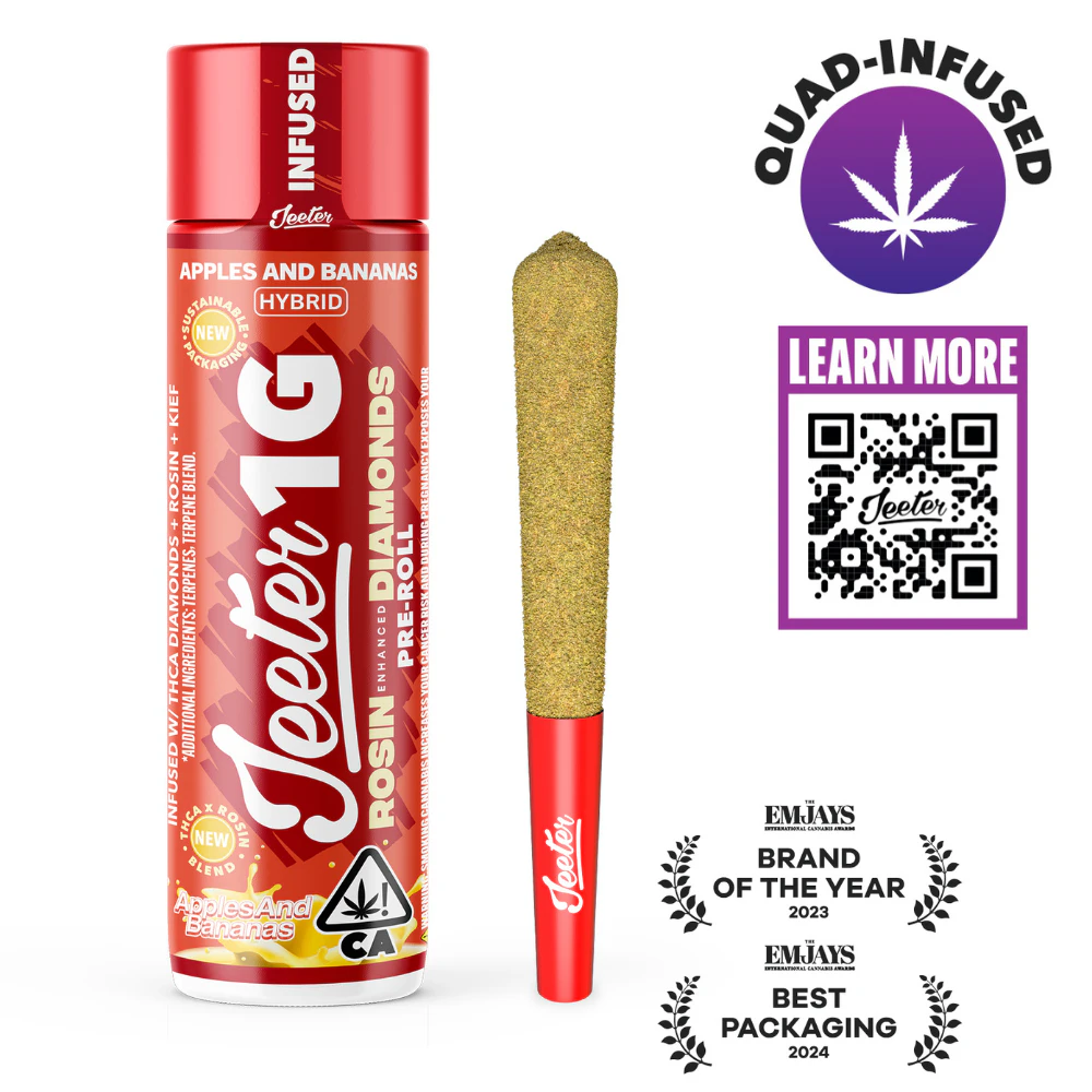 Jeeter - Apples & Bananas - Infused Preroll (1g) Main Image