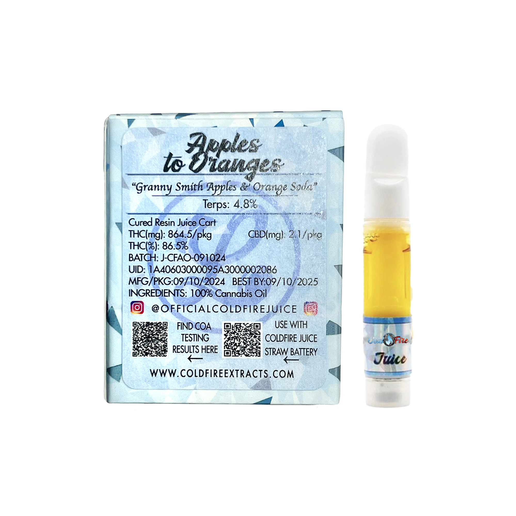 COLDFIRE Extracts - Coldfire Apples to Oranges Juice Vape Cart 1.0g Main Image