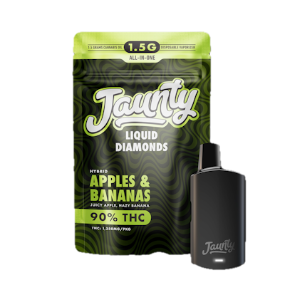 Jaunty - Apples & Bananas - Liquid Diamonds - 90% THC - 1.5g - AIO Vape Pen