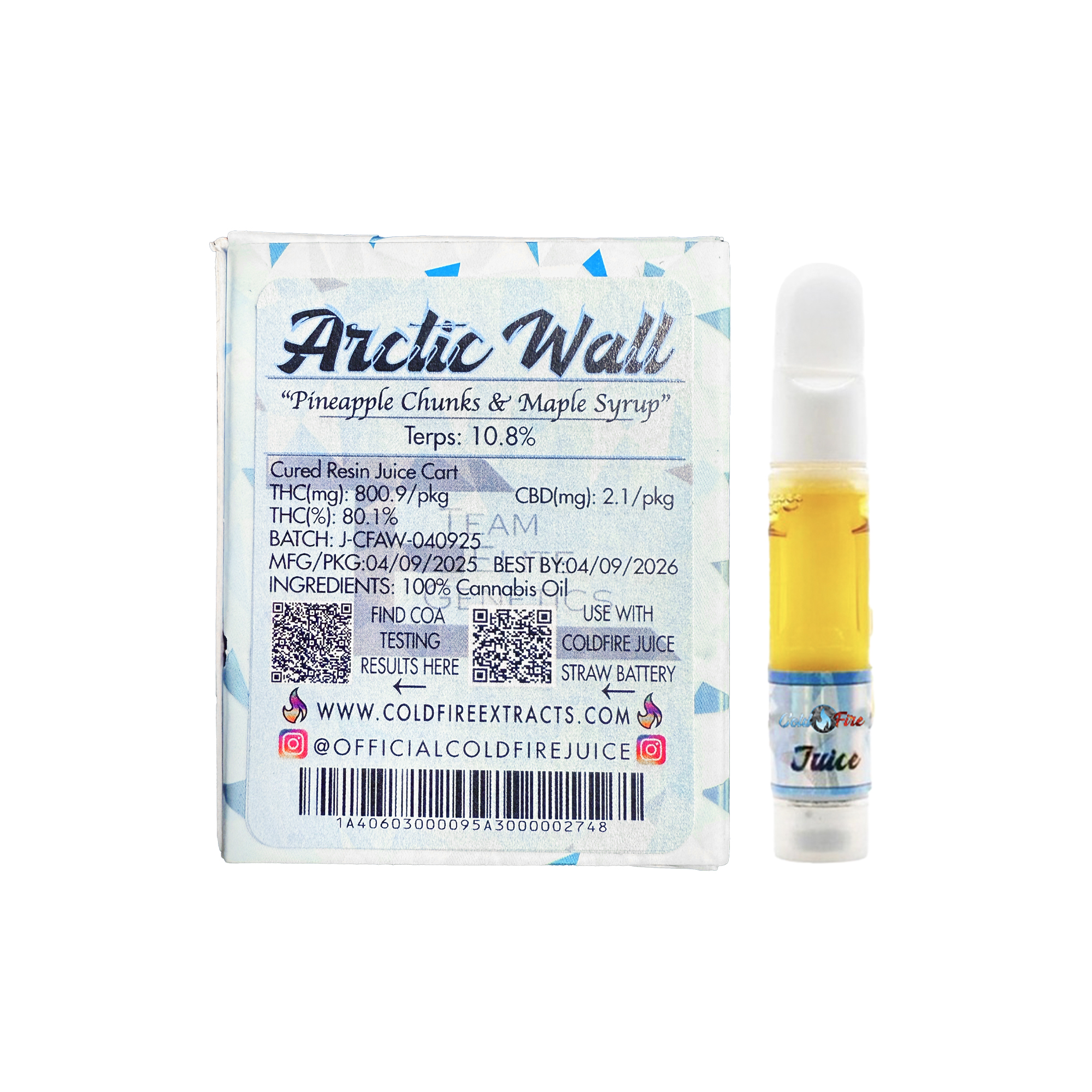 ColdFire x Team Elite Genetics Arctic Wall Live Juice Cartridge 1.0g