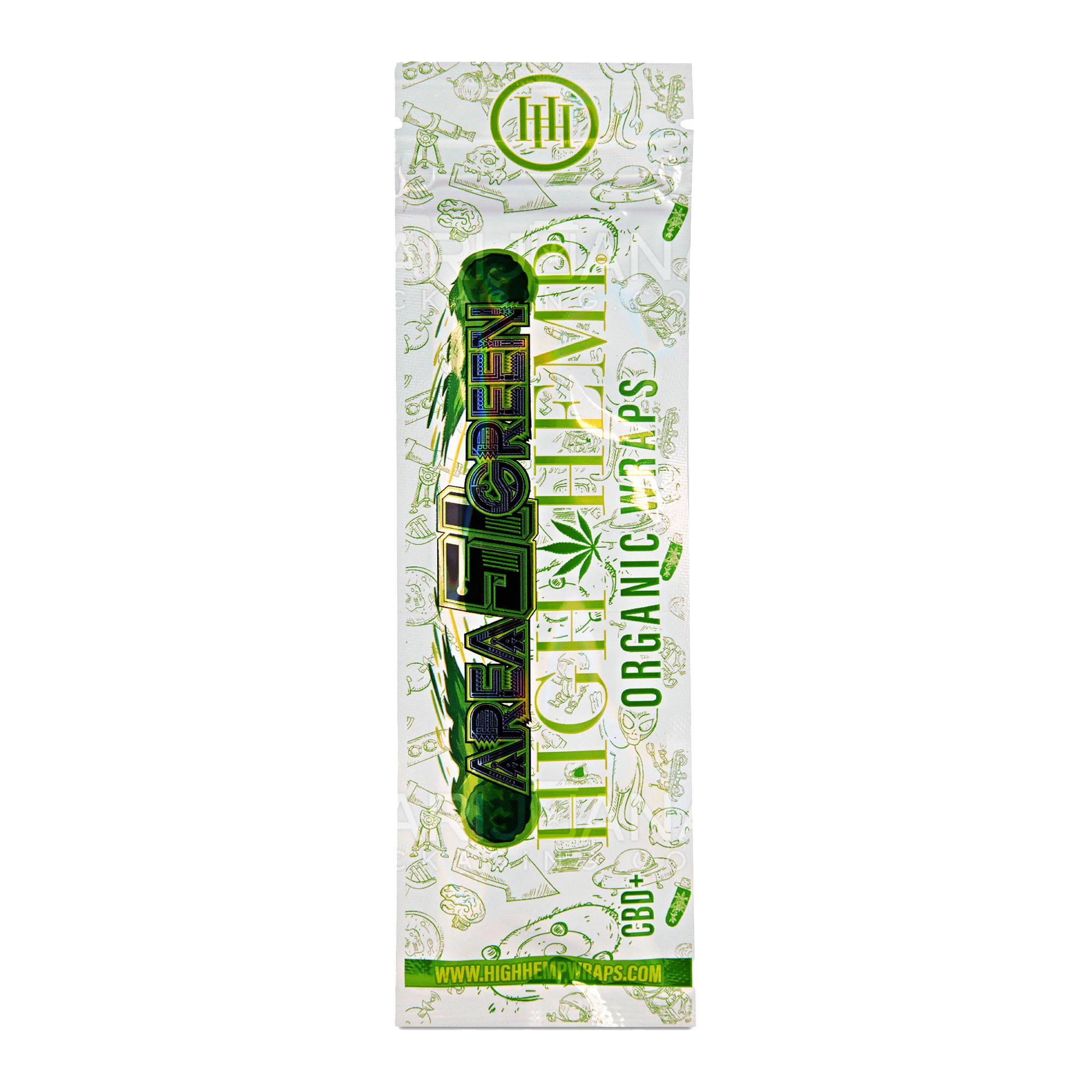 Nexus - High Hemp Area 51 Green 100mm Organic Hemp Blunt Wraps Main Image