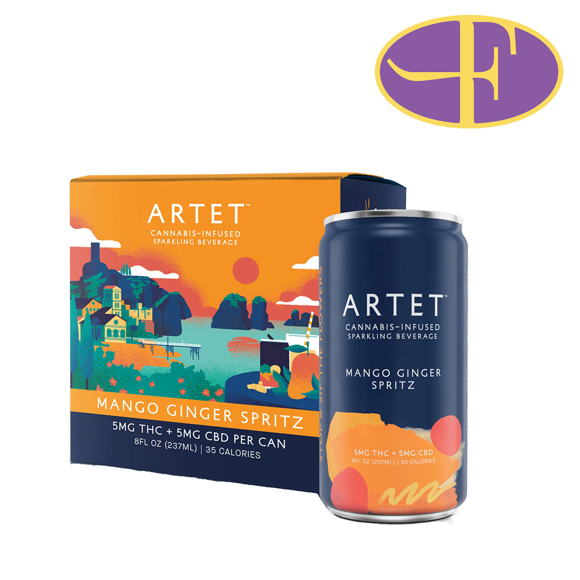 Artet - Mango Ginger Seltzer (4pk) Main Image