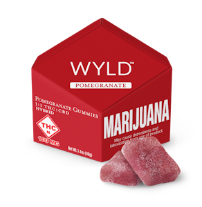 WYLD - WYLD - POMEGRANATE 100MG HYBRID 1:1 GUMMIES