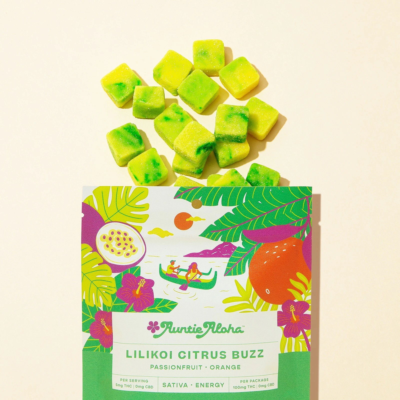 Auntie Aloha - Auntie Aloha - Lilikoi Citrus Buzz 20ct Gummies - 100mg Main Image