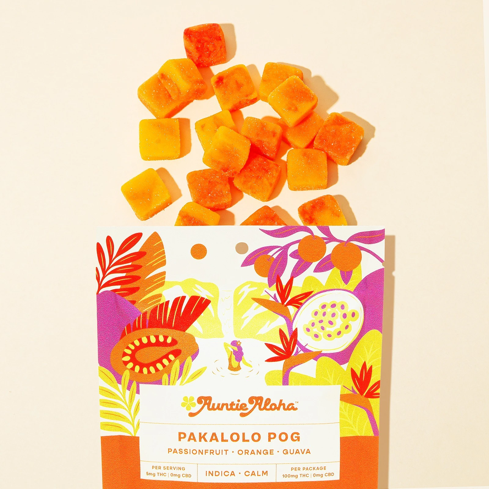 Auntie Aloha - Auntie Aloha - Pakalolo Pog 20ct Gummies - 100mg THC Main Image