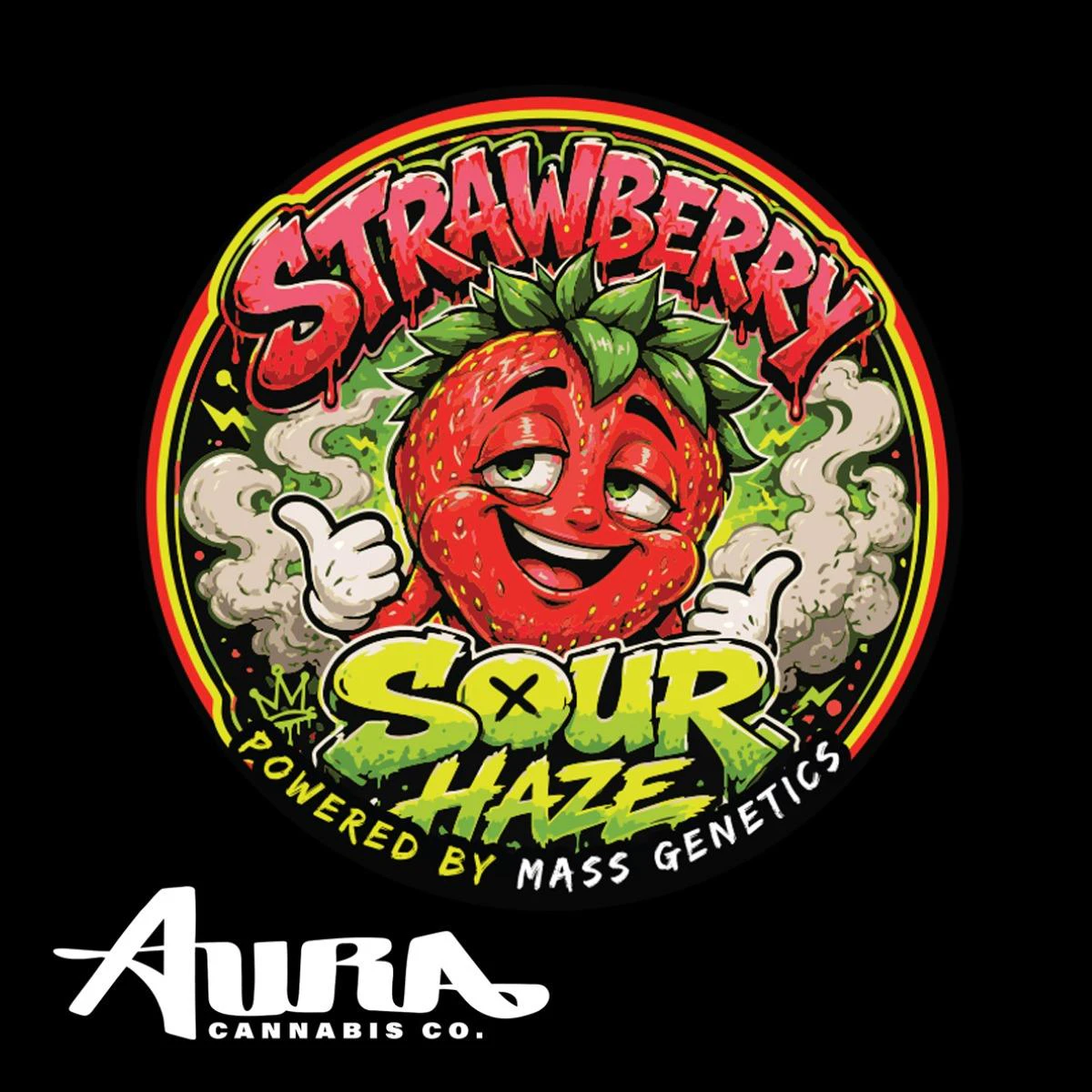 Aura Cannabis Co. - Strawberry Sour Haze | (3.5g) Main Image