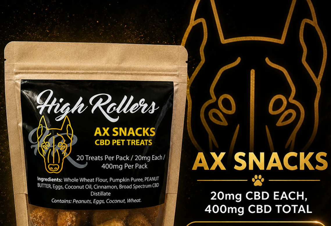 High Rollers - 400mg | Ax Snacks | CBD Dog Treats Main Image