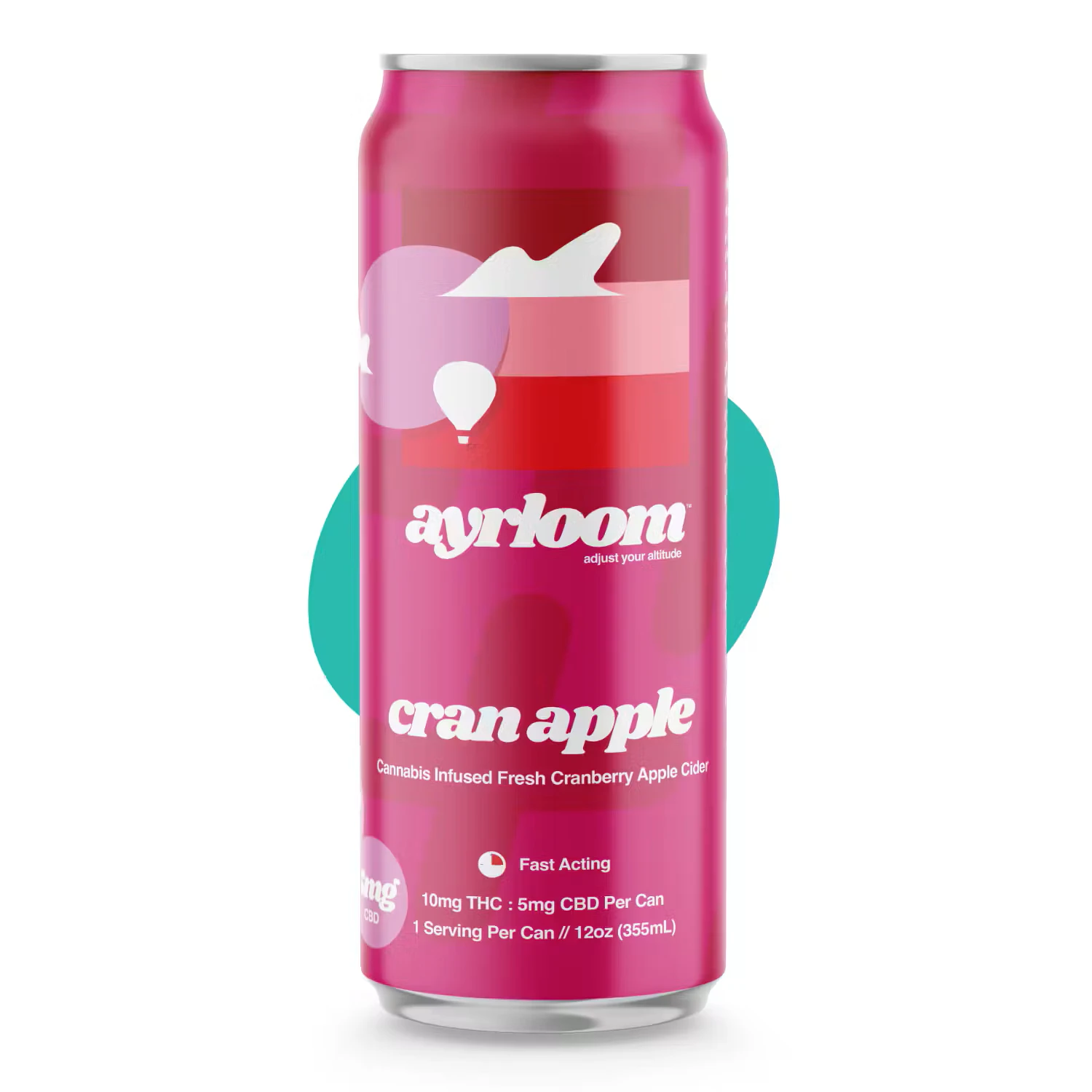 ayrloom - Ayrloom Cran Apple 12oz drink 10mg THC 5mg CBD Main Image