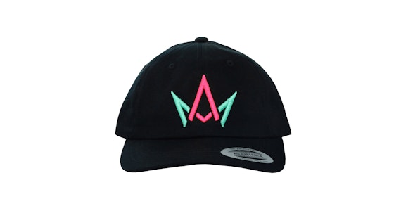 MARCH AND ASH - March and Ash - Black Hat Pink and Teal Crown Logo - Dad Hat