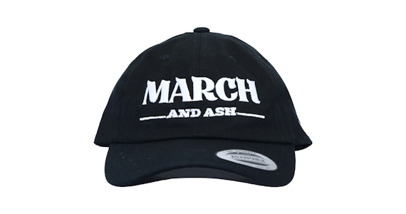 MARCH AND ASH - March and Ash - Black Hat White Bold Logo - Dad Hat