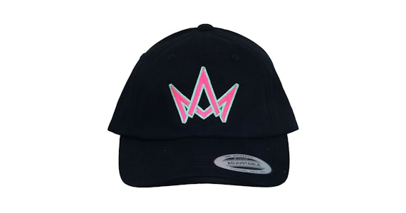 MARCH AND ASH - March and Ash - Black Hat Pink / Teal Double Crown - Dad hat