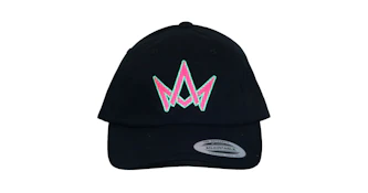 March and Ash - Black Hat Pink / Teal Double Crown - Dad hat