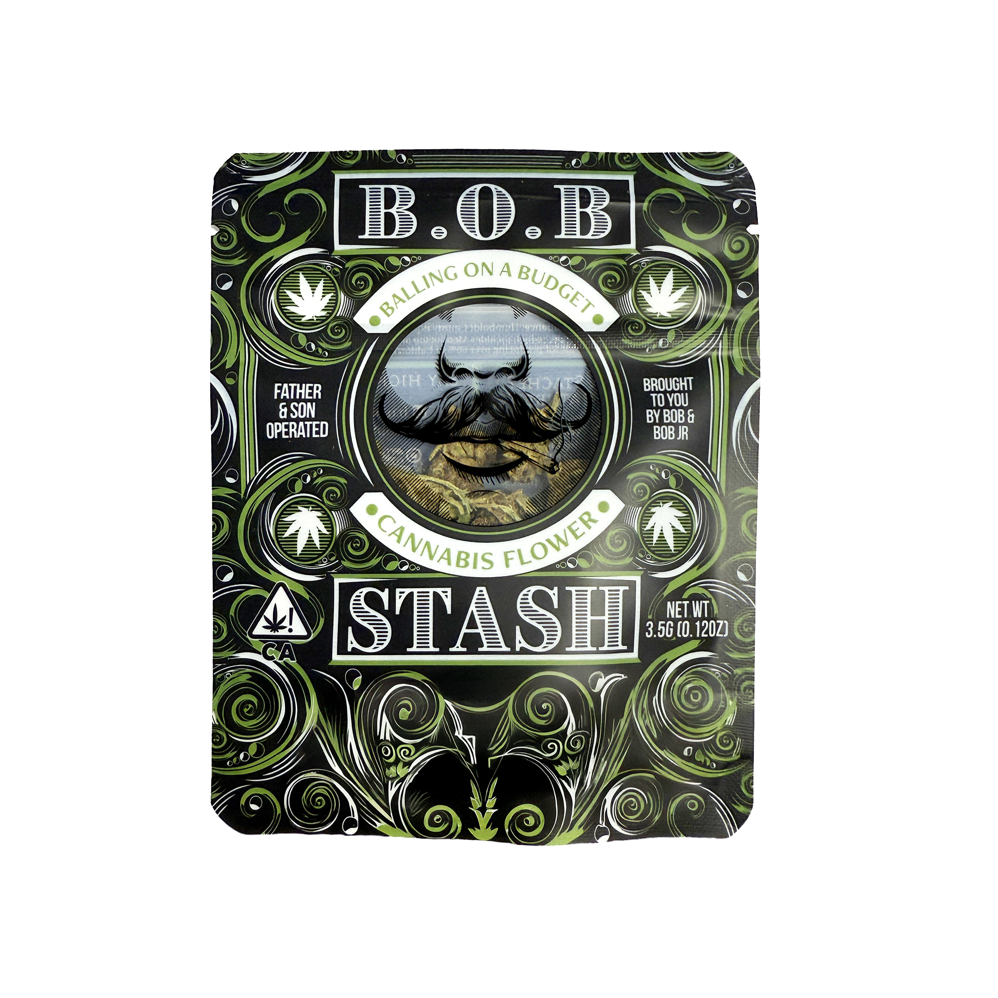 B.O.B. Stash Amnesia Haze Flower 3.5g