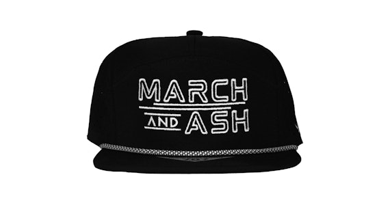 MARCH AND ASH - March and Ash - Black Hat White Block Logo w/rope - KAMEL
