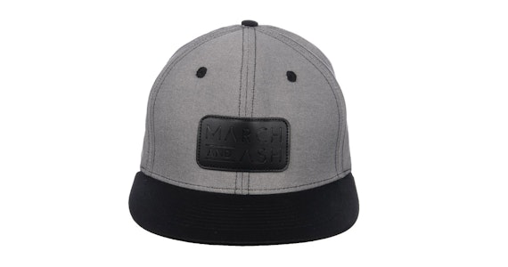 MARCH AND ASH - March and Ash - Gray Hat Black Leather Patch - Snapback