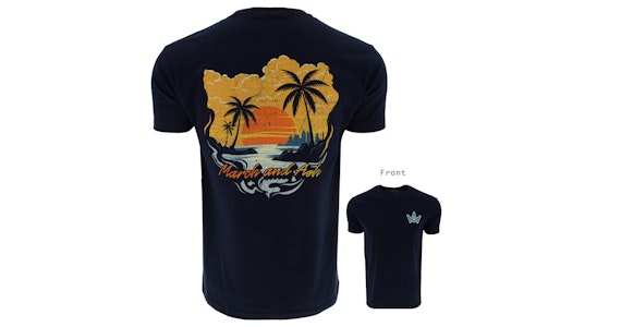 MARCH AND ASH - Unisex - Beach Scene Tee - Medium