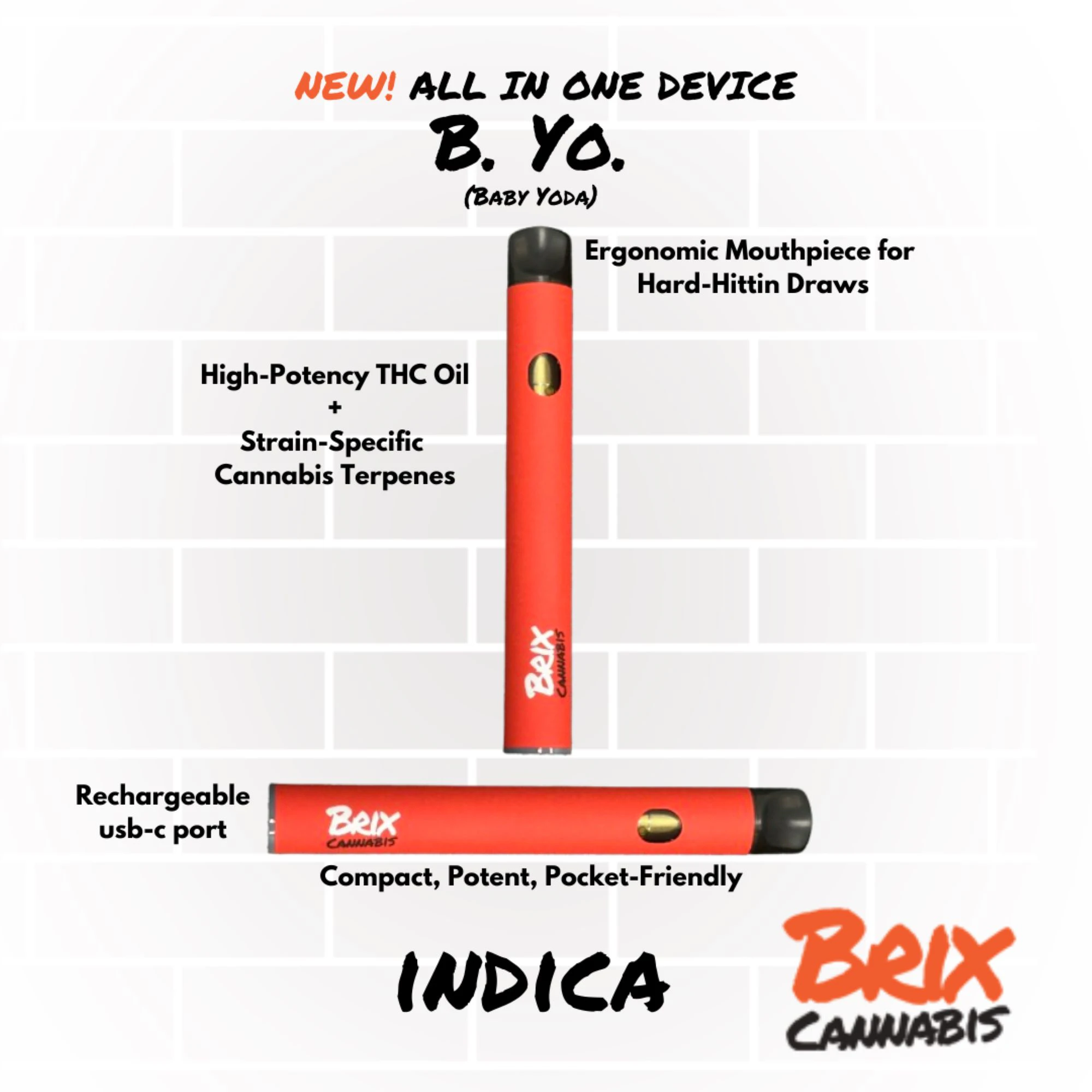 BRIX - B Yo 0.5g All In One Vape (I) 00165 Main Image
