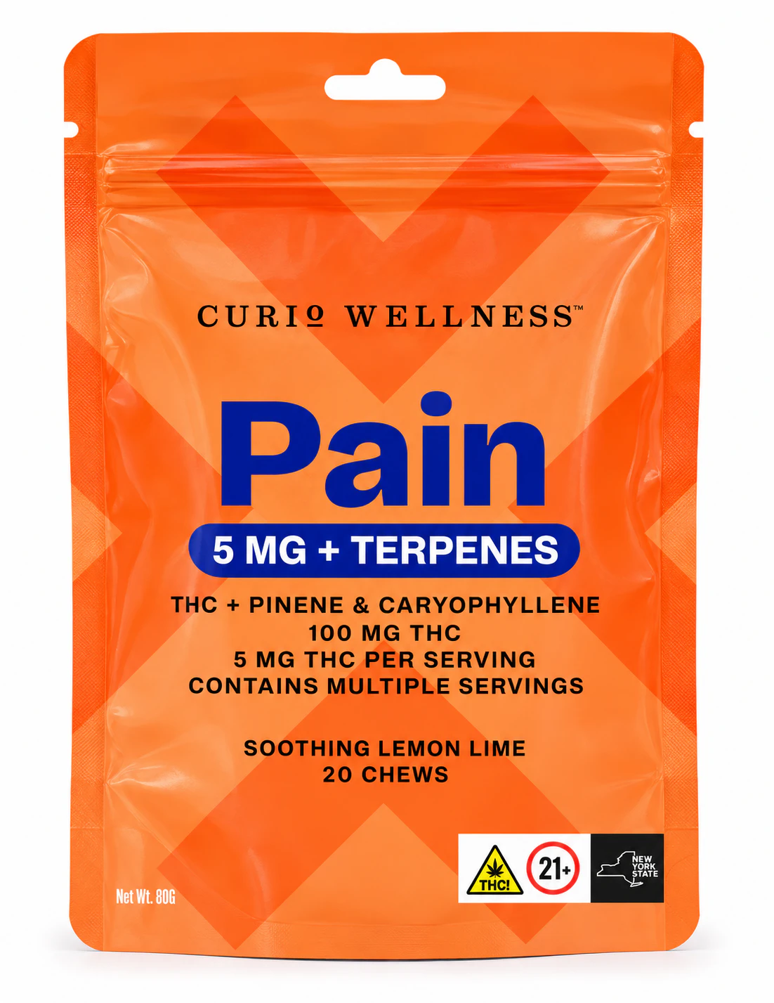 Curio Wellness™ - Curio | Pain | Lemon Lime | 20pk Main Image