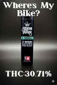 Benson Arbor - Benson Arbor | Preroll 1pk/1g [S] | Where's My Bike?