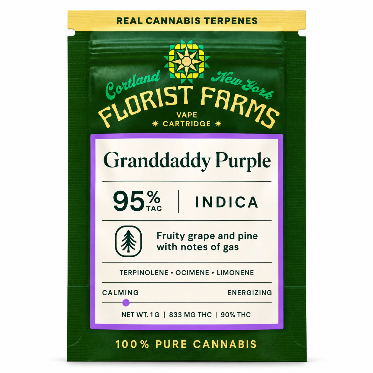 Florist Farms - Florist Farms | Grand Daddy Purp | Vape Cartridge | 1g Main Image