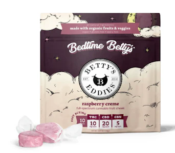 Betty's Eddies - Bedtime Betty's Raspberry Creme 2pk Fruit Chews - 50mg