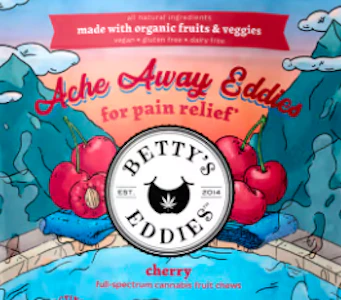 Betty's Eddies - Ache Away Eddies' Cherry 1pc Fruit Chew - 50mg