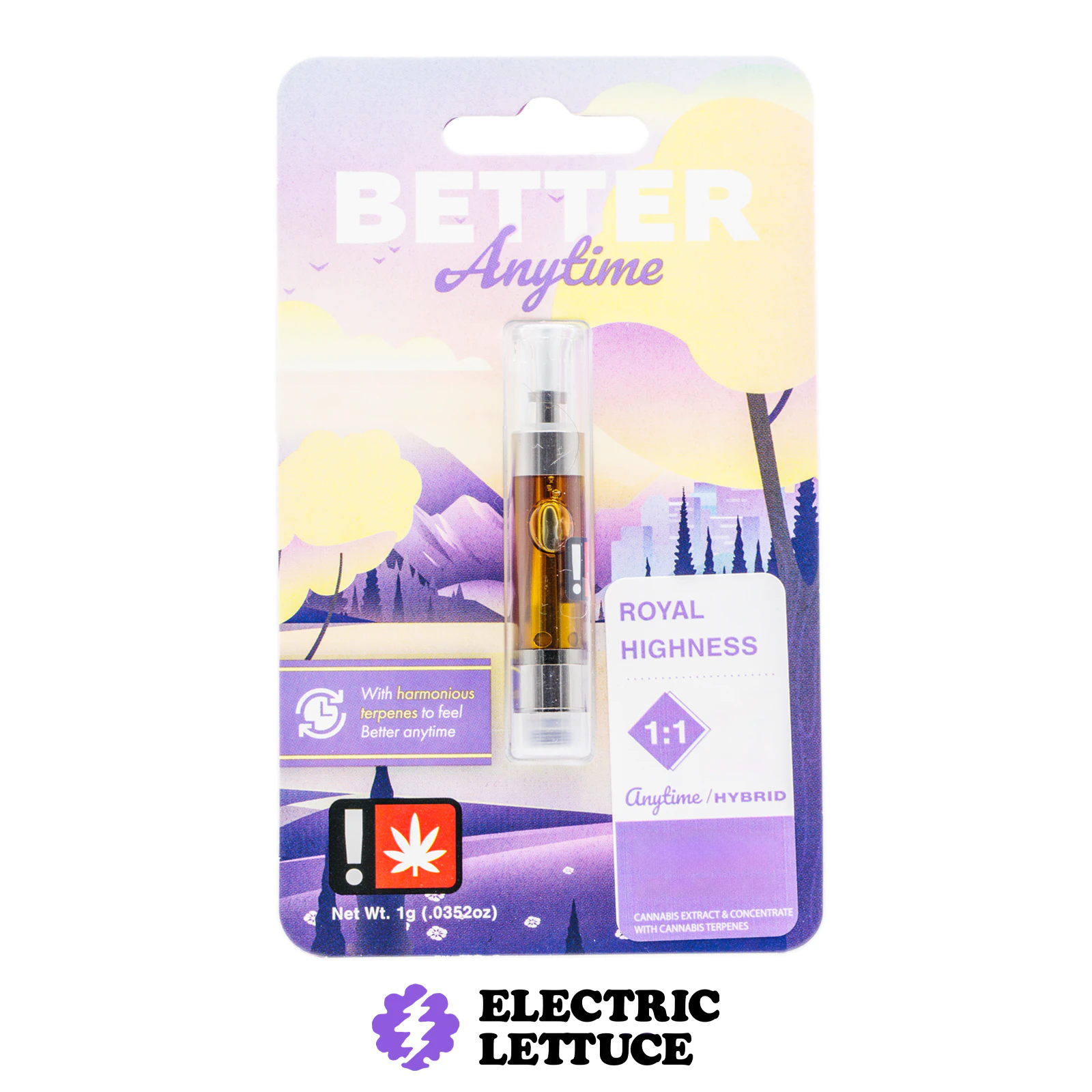 Better Effects - Better Effects ROYAL HIGHNESS 1:1 Distillate Cartridge 1g Main Image