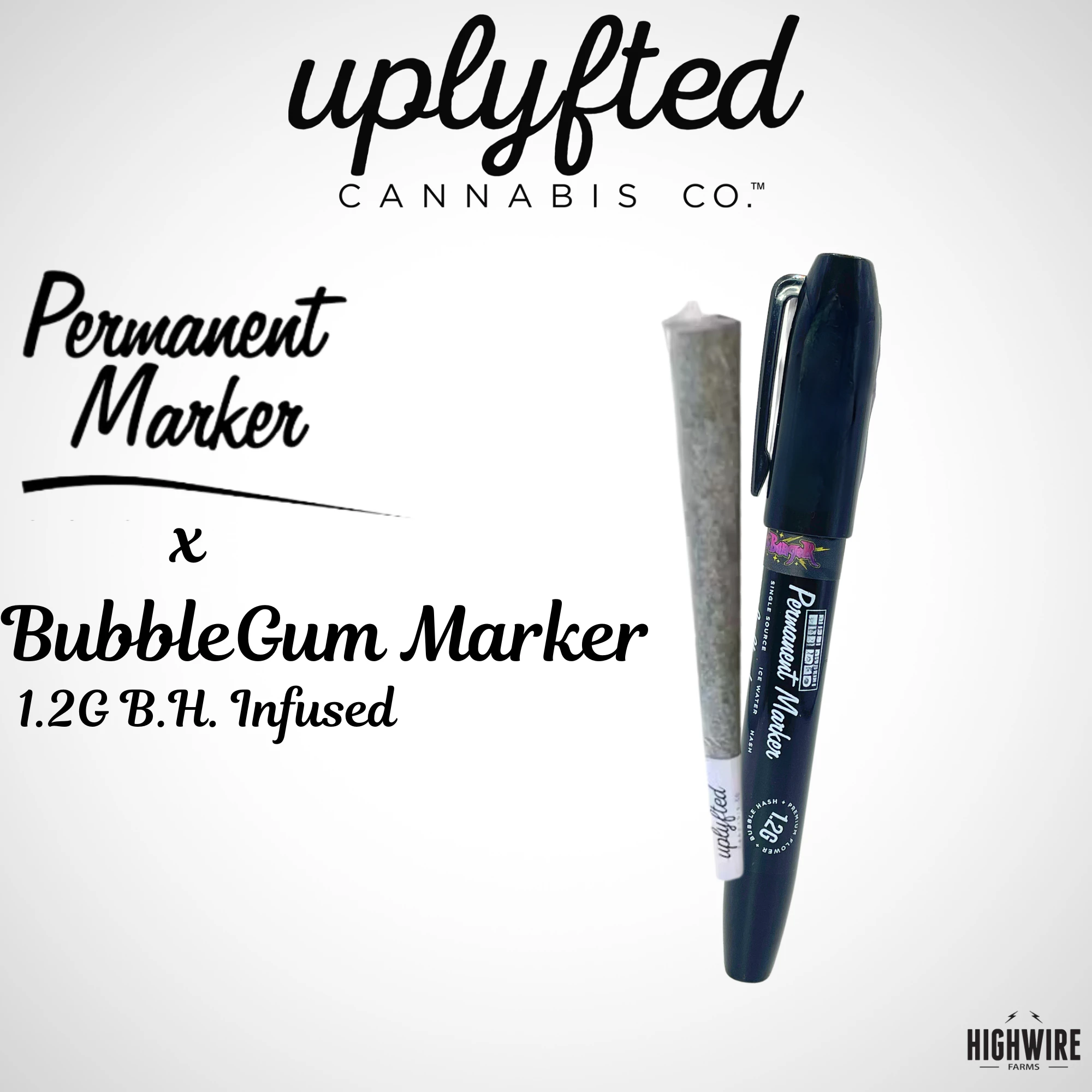 UPLYFTED CANNABIS - Uplyfted Permanent Marker X Bubblegum Marker Bubble Hash Infused Preroll 1.2g Main Image