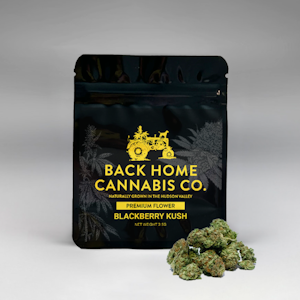 BACK HOME CANNABIS CO - Back Home Cannabis Company - Blackberry Kush - 3.5G - Indica Dominant - Flower