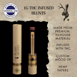 PLAID JACKET - Super Boof ( S/H ) Plaid Jacket BHO THCA Infused Blunt - 1g