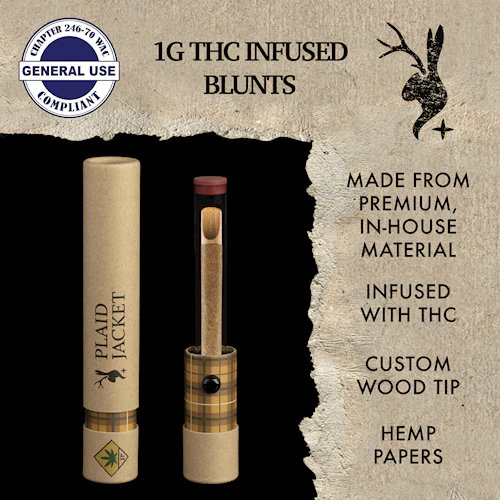 Plaid Jacket - Hash Burger - Plaid Jacket - BHO THCA Infused Blunt - 1g Main Image