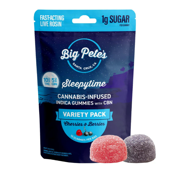 Big Pete's Treats - Big Pete's - 2:1 THC:CBN Sleepytime Gummies - Cherries & Berries Main Image